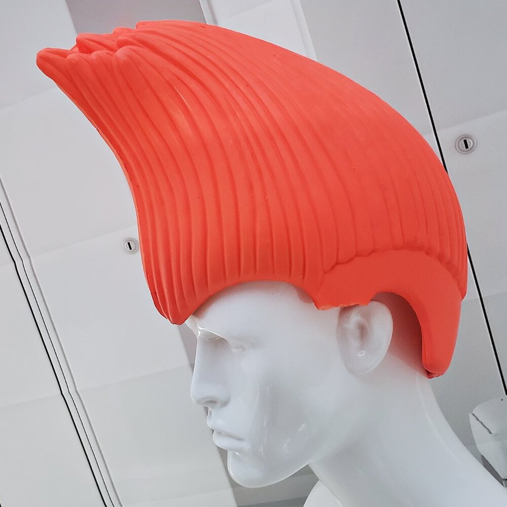 Toy Quest Wig Foam Hair Wig Punk Headpiece Cosplay Costumes 2005 Orange